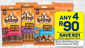 Pick n Pay Beeno Semi Moist Dog Treats Assorted 120g offer