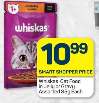 Pick n Pay Whiskas Cat Food in Jelly or Gravy Assorted 85g Each offer