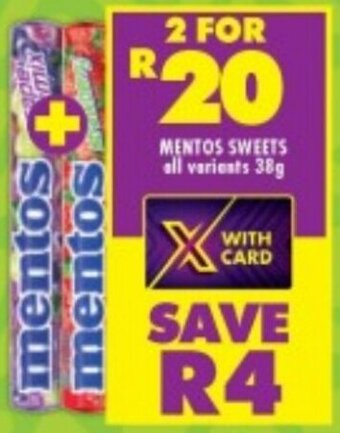 MENTOS SWEETS all variants 38g