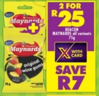 Shoprite BEACON MAYNARDS all varients 75g offer