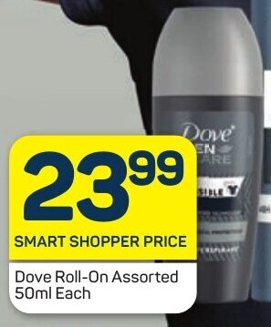 Pick n Pay Dove Roll-On Assorted 50ml Each offer