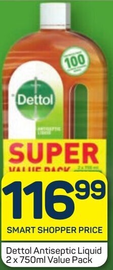 Pick n Pay Dettol Antiseptic Liquid 2 x 750ml Value Pack offer