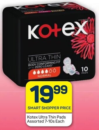 Pick n Pay Kotex Ultra Thin Pads Assorted 7-10s Each offer