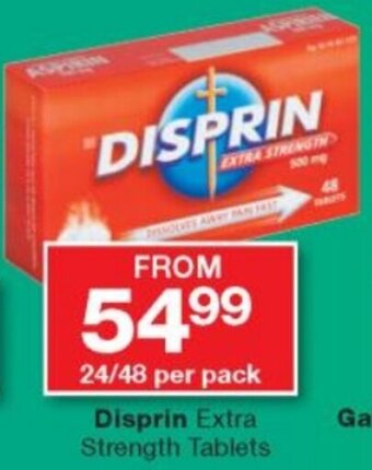 Checkers Disprin Extra Strength Tablets offer