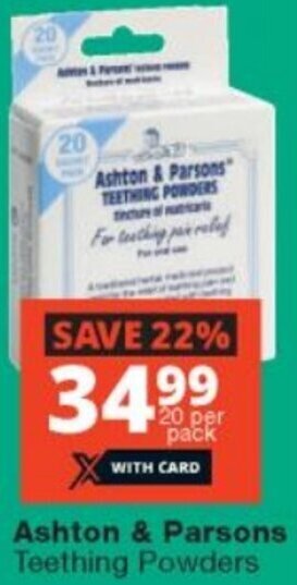 Checkers Ashton & Parsons Teething Powders offer