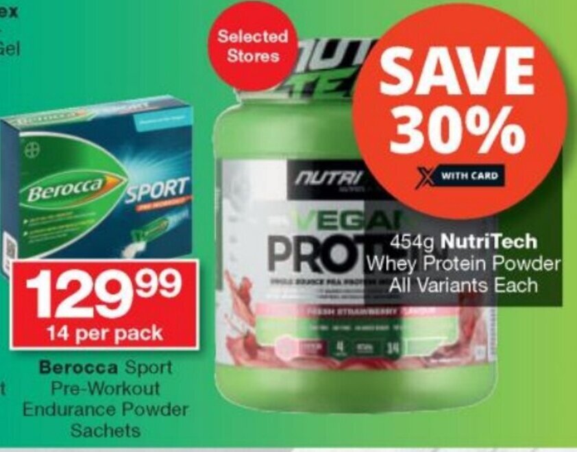 Berocca Sport PreWorkout Endurance Powder Sachets 14 per pack offer at