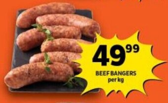 Shoprite BEEF BANGERS per kg offer