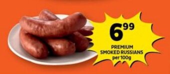 Shoprite PREMIUM SMOKED RUSSIANS per 100g offer
