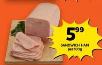 Shoprite SANDWICH HAM per 100g offer