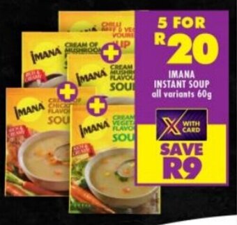 Shoprite IMANA INSTANT SOUP all variants 60g offer