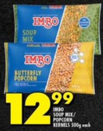 Shoprite IMBO SOUP MIX/ POPCORN KERNELS 500g each offer