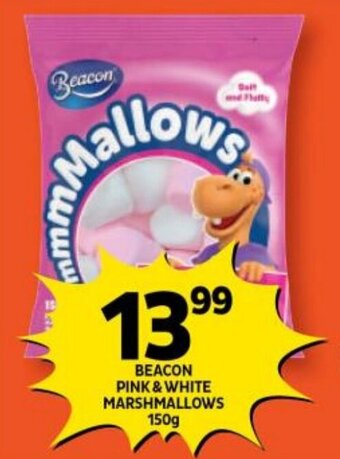 Shoprite BEACON PINK & WHITE MARSHMALLOWS 150g offer