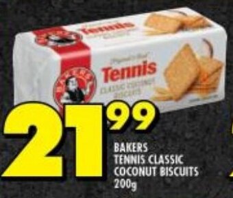 Shoprite BAKERS TENNIS CLASSIC COCONUT BISCUITS 200g offer