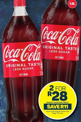 Pick n Pay Coca-Cola Original Taste Less Sugar 1.5 Litre offer