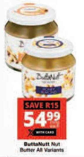Checkers ButtaNutt Nut Butter All Variants offer
