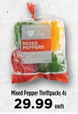 Food Lover's Market Mixed Pepper Thriftpacks 4s offer