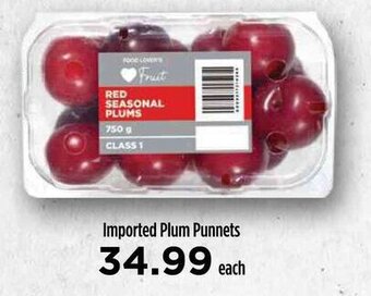Food Lover's Market Imported Plum Punnets offer