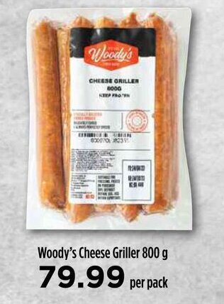 Food Lover's Market Woody's Cheese Griller 800 g per pack offer