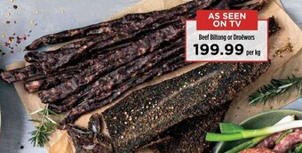Food Lover's Market Beef Biltong or Droëwors offer