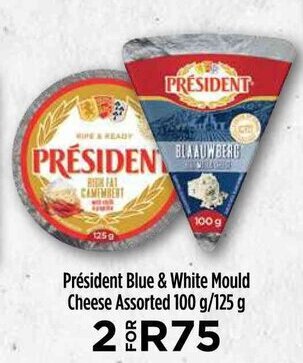 Food Lover's Market Président Blue & White Mould Cheese Assorted 100 g/125 g offer