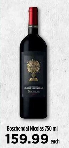 Food Lover's Market Boschendal Nicolas 750 ml offer