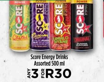 Score Energy Drinks Assorted 500 ml