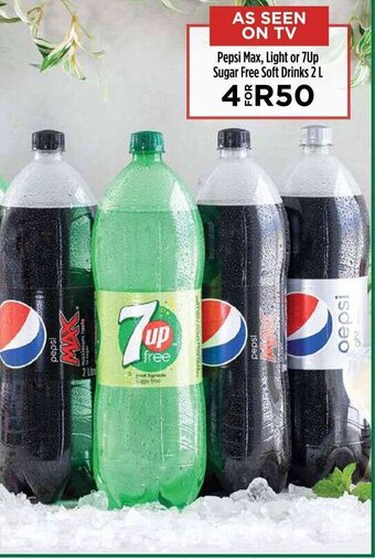 Food Lover's Market Pepsi Max, Light or 7Up Sugar Free Soft Drinks 2 L offer