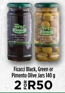 Food Lover's Market Ficacci Black, Green or Pimento Olive Jars 140 g offer