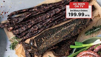 Food Lover's Market Beef Biltong or Droëwors offer