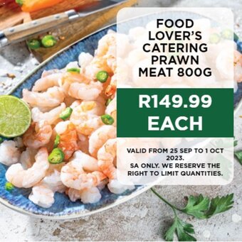 Food Lover's Market FOOD LOVER'S CATERING PRAWN MEAT 800G offer