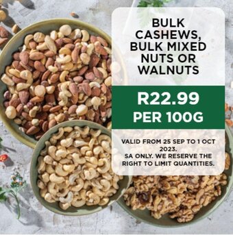 Food Lover's Market BULK CASHEWS, BULK MIXED NUTS OR WALNUTS offer