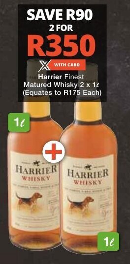 Harrier Finest Matured Whisky 2 x 1L