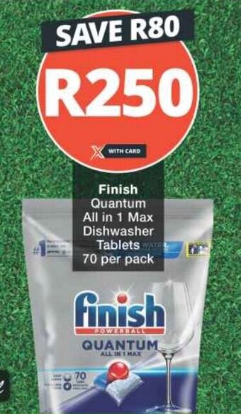 Checkers Finish Quantum All in 1 Max Dishwasher Tablets 70 per pack offer