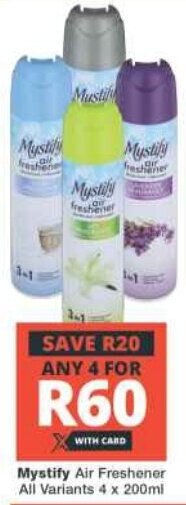 Checkers Mystify Air Freshener All Variants 4 x 200ml offer