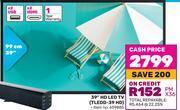 Game Telefunken 39(99cm) hd led tv tledd-39hd offer