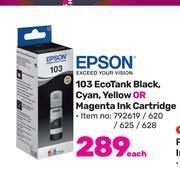 Game Epson 103 ecotank black, cyan, yellow or magenta ink cartridge-each offer