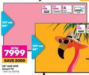 Game Hisense 58(147cm) a6k uhd smart tv offer