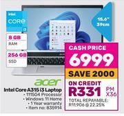 Game Acer 15.6(39cm) intel core a315 i3 laptop offer