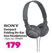Game Sony compact folding on-ear aux headphones offer