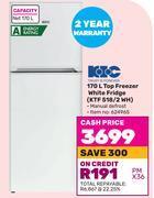 Game Kic 170l top freezer white fridge ktf 518/2 wh offer