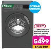 Game Defy 7kg front loader washing machine manhattan grey offer
