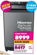 Game Hisense 18kg top loader washing machine wt5t1825dt offer