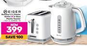 Game Meiger romana 1.7l plastic kettle or 2 slice plastic toaster offer