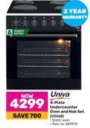 Game Univa 4 plate undercounter oven & hob set u336b offer