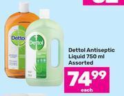 Game Dettol antiseptic liquid assorted-750ml each offer