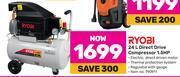 Game Ryobi 24l direct drive compressor 1.5hp offer
