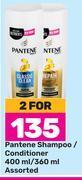 Game Pantene shampoo/conditioner assorted-for 2 x 400ml/360ml offer