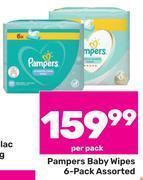 Game Pampers baby wipes 6 pack assorted-per pack offer