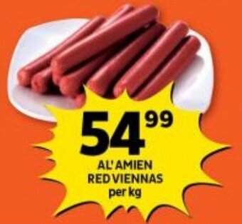 Shoprite AL'AMIEN RED VIENNAS per kg offer