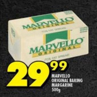 Shoprite MARVELLO ORIGINAL BAKING MARGARINE 500g offer